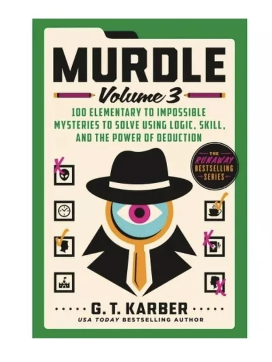 MURDLE Volume 3 Puzzle Book - Green & Cream Cover - Picture 1 of 2